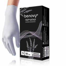 Benovy True Color S 3.5 гр белые 50 пар перчатки нитриловые