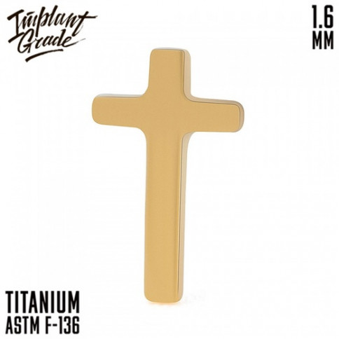 № 634 Накрутка Cross Gold Implant Grade 1.6 мм (титан+PVD)