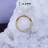 № 2774 Кольцо-кликер Side v.2 Crystal PVD Yellow 0.8*10 мм Right Metal Титан ASTM F-136