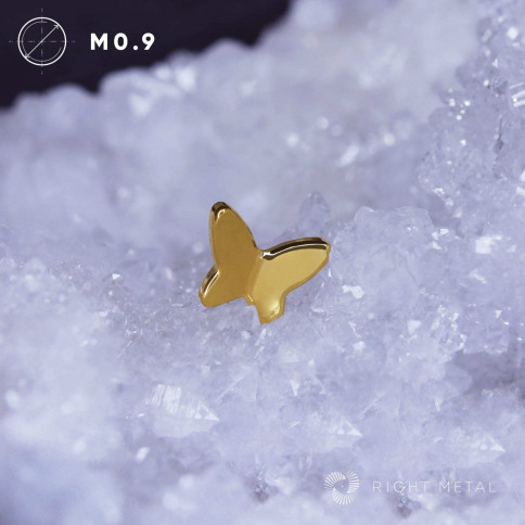 № 2500 Накрутка Butterfly Simple PVD Yellow 1.2 мм Right Metal Титан ASTM F-136