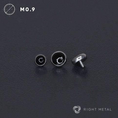 № 2570 Накрутка Black Onyx 1.2*4 мм Right Metal Титан ASTM F-136