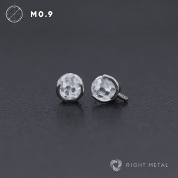 № 2785 Накрутка Ball 3-Prongs 4мм Faceted Crystal 1.2 мм Right Metal Титан ASTM F-136