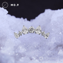 № 2794 Накрутка-кластер Diadem Crystal 1.2 мм Right Metal Титан ASTM F-136