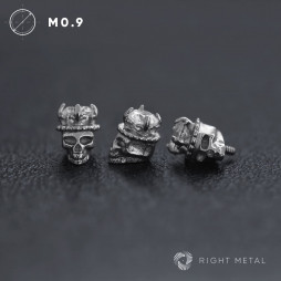 № 2796 Накрутка King of Death Crystal 1.2 мм Right Metal Титан ASTM F-136