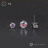 № 2011 Топ безрезьбовой Flat Cubic Zirconia AB Б/Р на трех лапках с перламутровым фианитом 3.5 мм Right Metal Титан ASTM F-136