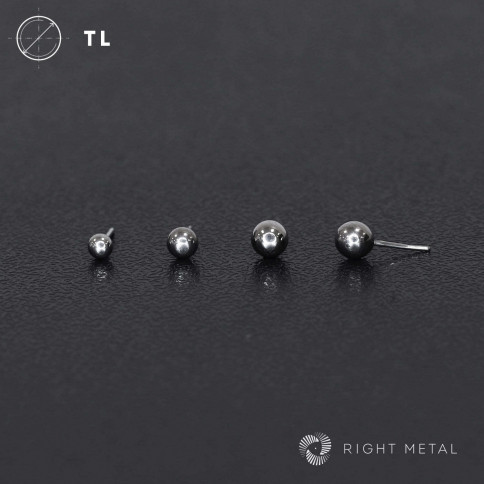 № 2574 Топ безрезьбовой Шар Ball Classic Б/Р 2.5 мм Right Metal Титан ASTM F-136