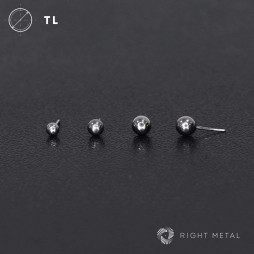 № 2781 Топ безрезьбовой Шар Ball Classic Б/Р 3 мм Right Metal Титан ASTM F-136