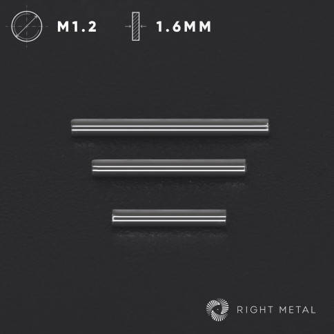 № 2630 Штанга Classic (без накруток) 1.6*32 мм Right Metal Титан ASTM F-136