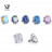 № 2714 Накрутка-кластер Prong с кристаллами Clear CZ 1.2 мм Safe Pins Титан ASTM F-136