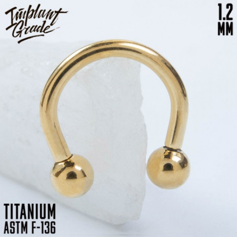 № 329 Циркуляр Gold Implant Grade 1.2*8 мм титан+PVD (шарики 3мм)