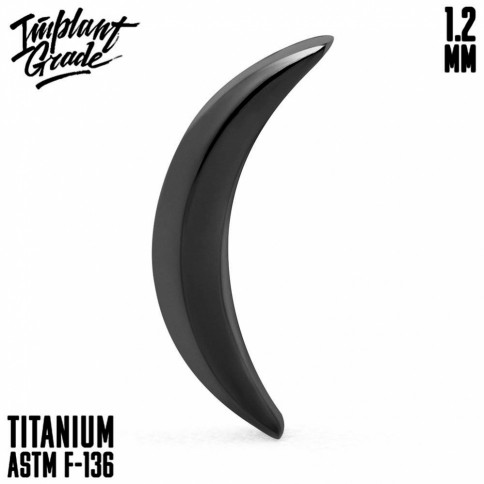 № 921 Накрутка Banana moon Black Implant Grade 1.2 мм Титан ASTM F-136+PVD